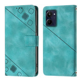 For Realme 10 5G Skin-feel Embossed Leather Phone Case(Green)