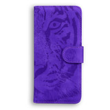 For OPPO Reno9 Pro Tiger Embossing Pattern Flip Leather Phone Case(Purple)