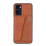 For Realme 10 5G Double Buckle Magnetic Phone Case(Light Brown)
