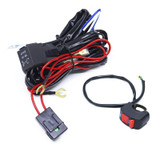 12V 2 in 1 Car / Motorcycle LED Spotlight Headlight Flashing Wiring Harness Cable