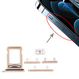 SIM Card Tray + SIM Card Tray + Side Keys for iPhone 12 Pro(Gold)