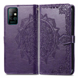 For Infinix Note 8 Mandala Embossing Pattern Horizontal Flip Leather Case with Holder & Card Slots & Wallet & Lanyard(Purple)