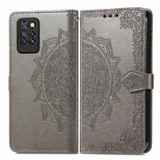 For Infinix Note 10 Pro Mandala Embossing Pattern Horizontal Flip Leather Case with Holder & Card Slots & Wallet & Lanyard(Grey)