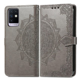 For Infinix Note 10 Mandala Embossing Pattern Horizontal Flip Leather Case with Holder & Card Slots & Wallet & Lanyard(Grey)