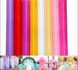 Tulle Roll Crystal Fabric Organza Tulle Roll Spool Decoration for Wedding Birthday Party, Size:4.5mx48cm(Yellow)