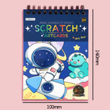 Hand Painted Scratch Paper Colorful Coil Scratchbook With Pen, Model: Millet