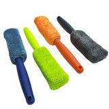 Fiber Long Shank Tire Brush(Blue)