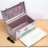 Emergency Aluminum Medicine Cabinet for Household Aluminum Alloy Medicine Box Enterprise, Size:16 inch Extra Large(Silver)