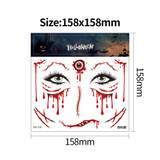 Halloween Scar Waterproof Tattoo Sticker Simulated Face Horror Stickers, Pattern: RM-037