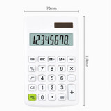 8-digit Candy Colored Solar Calculator Multifunctional Mini Student Electronic Calculator(Pine Stone Green)