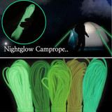 20m 9-Core Nylon+Polyester Full-light Outdoor Camping Tent Rescue Bundled Fluorescent Climbing Rope(White)