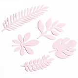 10 in 1 Creative Paper Cutting Shooting Props Tree Leaves Papercut Jewelry Cosmetics Background Photo Photography Props(Light Pink)