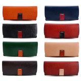 K064 Multifunctional Vegetable Tanned Leather Glasses Storage Box(Natural Color)