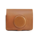 Retro Full Body Camera PU Leather Case Bag with Strap for FUJIFILM instax mini Evo(Brown)