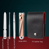 5pcs /Set Nail Scissors Portable Manicure Tool, Style: Classic (Rose Gold)