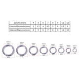 8mm  HENGJIA SS010 50pcs /Pack Stainless Steel Flat Ring Fishing Space Fittings