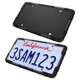 For North American Models Silicone License Plate Frame, Specification: 1pcs Black