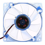 8025 4 Pin DC 12V 0.18A Computer Case Cooler Cooling Fan with LED Light, Random Color Delivery , Size: 80x80x25mm