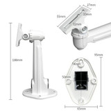 CCTV Wall Mount Stand Aluminum Metallic Silver Bracket Indoor Outdoor for Bullet Camera IP Camera Bracket Accessories