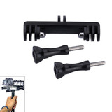 Double Bracket with Screw Mount Adapter for GoPro Hero11 Black / HERO10 Black /9 Black /8 Black /7 /6 /5 /5 Session /4 Session /4 /3+ /3 /2 /1, DJI Osmo Action and Other Action Cameras