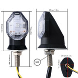 2pcs Motorcycle Steering Lamp Small Shark LED Highlight(MK-100)