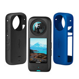 For Insta360 X3 AMagisn Body Silicone Protective Cover, Style: Body+Lens Case (Blue)