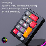 MKESPN 13 Keys RGB Multi-Function Macro Programming Mechanical Keypad Wired With Knob Keyboard(Light Purple)