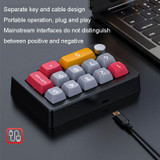 MKESPN 13 Keys RGB Multi-Function Macro Programming Mechanical Keypad Wired With Knob Keyboard(Light Purple)