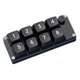 MKESPN Shortcut Macro Defined Wired Samll Keypad Single Handed Gaming Keyboard(Black)