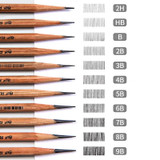 12pcs /Box Marco 7001 Sketch Pencil Children Original Wooden Word Learning Stationery Art Calligraphy Drawing Pencil, Lead hardness: 4B