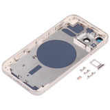 Back Housing Cover with SIM Card Tray & Side  Keys & Camera Lens for iPhone 13(White)