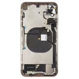 Battery Back Cover Assembly (with Side Keys & Speaker Ringer Buzzer & Motor & Camera Lens & Card Tray & Power Button + Volume Button + Charging Port + Signal Flex Cable & Wireless Charging Module) for iPhone XS Max(Gold)