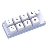 MKESPN Shortcut Macro Defined Wired Samll Keypad Single Handed Gaming Keyboard(White)