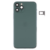 Battery Back Cover (with Side Keys & Card Tray & Power + Volume Flex Cable & Wireless Charging Module) for iPhone 11 Pro Max(Green)
