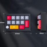 MKESPN 13 Keys RGB Multi-Function Macro Programming Mechanical Keypad Wired With Knob Keyboard(Black)