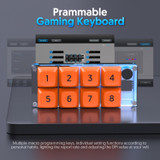 MKESPN Shortcut Macro Defined Wired Samll Keypad Single Handed Gaming Keyboard(Transparent)