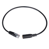 3.5mm Jack to RJ9 PC / Mobile Phones Headset to Office Phone Adapter Convertor Cable, Length: 32cm(Black)