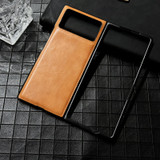 For Xiaomi Mix Fold 3 Crazy Horse Texture Leather Shockproof Phone Case(Yellow)