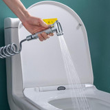 Toilet Mate Booster Flusher Toilet Cleaning Shower Set, Specification: Black ABS Model