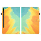 For Samsung Galaxy Tab S8+ / Tab S7+ Watercolor Pattern Flip Leather Tablet Case(Autumn Leaves)