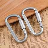 2PCS Multi-function High Quality Aluminum Alloy D Shape Camping  Hang Buckle Carabiner