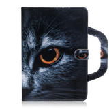 Half-Faced Cat Pattern Horizontal Flip Leather Case for Huawei MediaPad M5 Lite 8 / Honor Tab 5, with Holder & Card Slot & Wallet