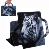 White Tiger Pattern Horizontal Flip Leather Case for Huawei MediaPad M5 Lite 8 / Honor Tab 5, with Holder & Card Slot & Wallet