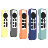 2 PCS Remote Control All-Inclusive Protective Cover, Applicable Model: For Apple TV 4K(Yellow)