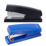 2 Sets Deli 12 0354 Stapler Set Office Standard Medium-Sized Stapler Staple Remover + Staples(Blue)