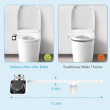 Bidet Toilet Seat Attachment With Hot & Cold Double Nozzle Personal Hygiene 1/2  For Asia/Australia/UK 