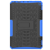 For Amazon Fire HD 10 2021 Tire Texture Shockproof TPU+PC Protective Case with Holder(Blue)