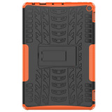 For Amazon Fire HD 10 2021 Tire Texture Shockproof TPU+PC Protective Case with Holder(Orange)