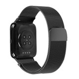 For OPPO Watch 41MM Smart Watch Milanese Stainless Steel Metal Watch Band(Black)