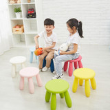 Colorful Children Stool Chair Baby Stool Plastic Kindergarten Stool(White)